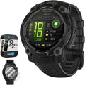 Garmin Instinct 3-45 mm Outdoor GPS Smartwatch, AMOLED, Black with Black Band 010-02936-00 Bundle with 2 YR CPS Enhanced Protection Pack & Deco Essentials 2X Screen Protector