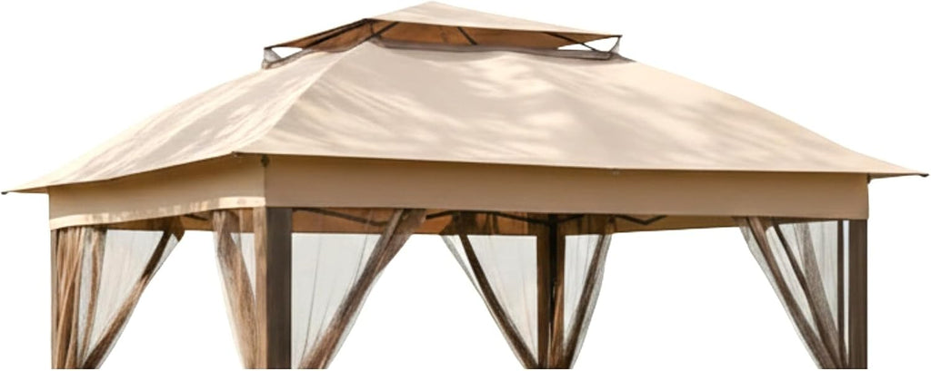Garden Winds Reinforced Replacement Canopy Top Cover Compatible with The Joyside 11' x 11' Pop Up Gazebo - Classic Sand, Riplock 350