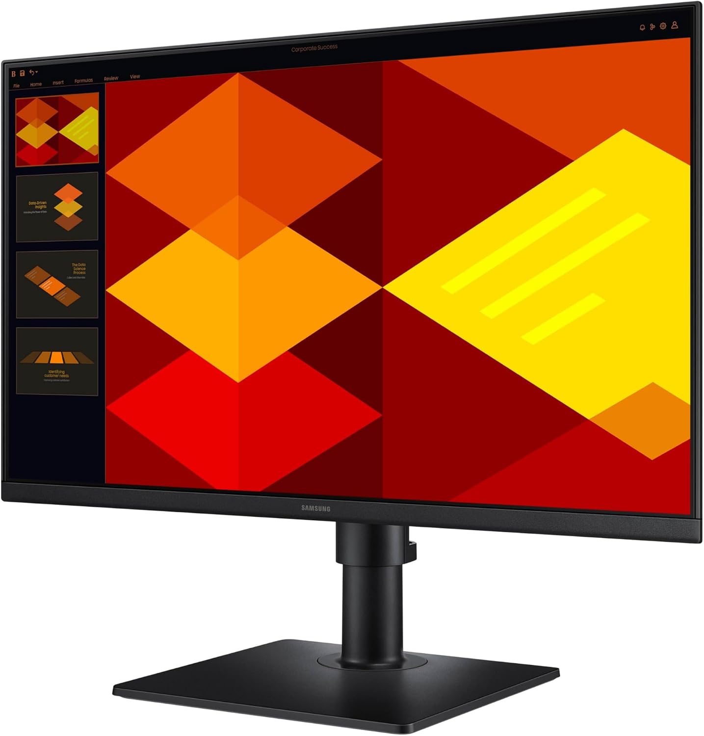 Samsung 24' (S40GD) Borderless Business Monitor with IPS Panel, 100Hz Refresh Rate, Eye Saver Mode, Ergonomic Design, Game Picture Mode, LS24D402GANXGO, 3 Yr Warranty