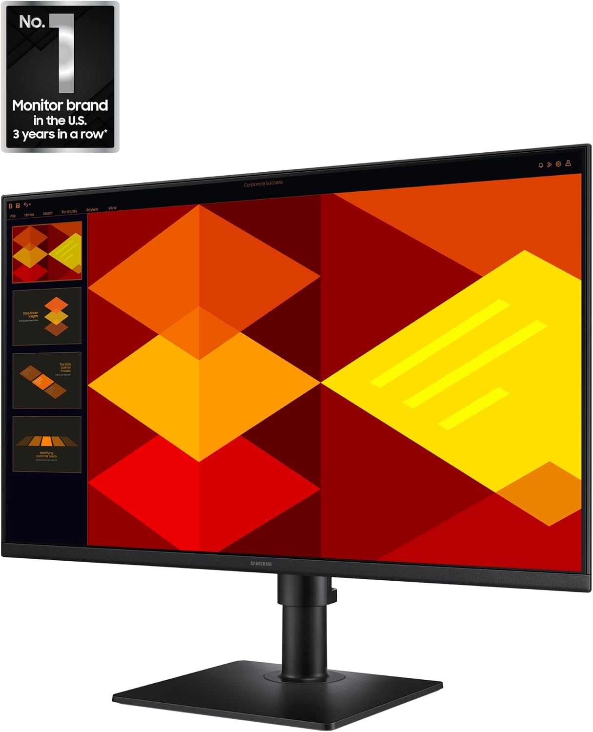 Samsung 27' (S40GD) Borderless Business Monitor with IPS Panel, 100Hz Refresh Rate, Eye Saver Mode, Ergonomic Design, Game Picture Mode, LS27D402GANXGO, 3 Yr Warranty