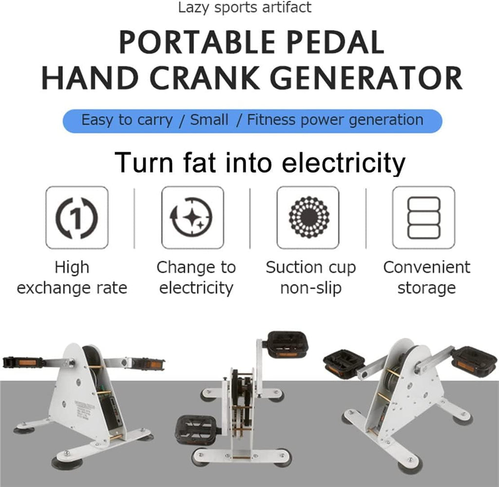 Hand Crank Generators 50W/100W Foot Pedal Power Generator, Pedal Power Generator with USB Interface/DC1-35V Output, Easy to Carry Bicycle Generator Charger,50W