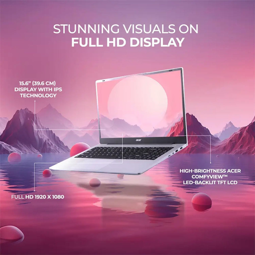 acer Aspire 3 Premium Slim Laptop Computer with Backlit Keyboard - AMD Ryzen 5 7430U CPU - 32GB RAM - 2TB SSD - 15.6' FHD Display - Fast Wi-Fi 6 - Webcam - Copilot AI Chat - Windows 11 Pro