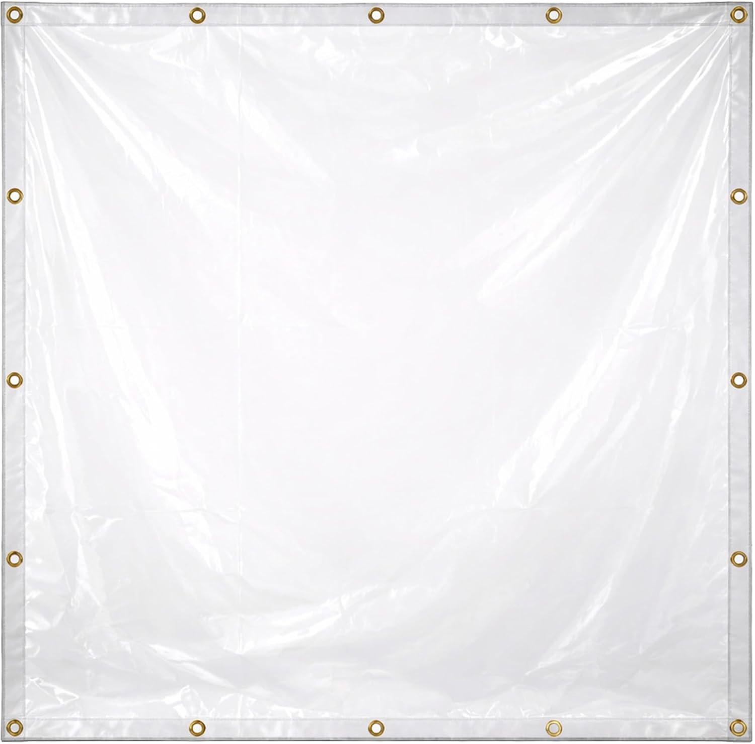 Covers & All Outdoor Clear Curtains for Patio Waterproof – 18 oz Outdoor Tarp Clear Vinyl Curtains, Gazebo Curtains with Brass Grommets for Pergola, Porch & Patio Walls for Winter (10 x 9 ft)