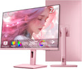 CUNPU 27 Inch Pastel Pink Gaming Monitor QHD 2560x1440 180/200Hz 1ms GTG Fast IPS Computer Monitor, 90% DCI-P3, Adaptive Sync, Built in Speaker, Height/Swivel/Tilt/Pivot Adjustable Stand, HDMI,DP