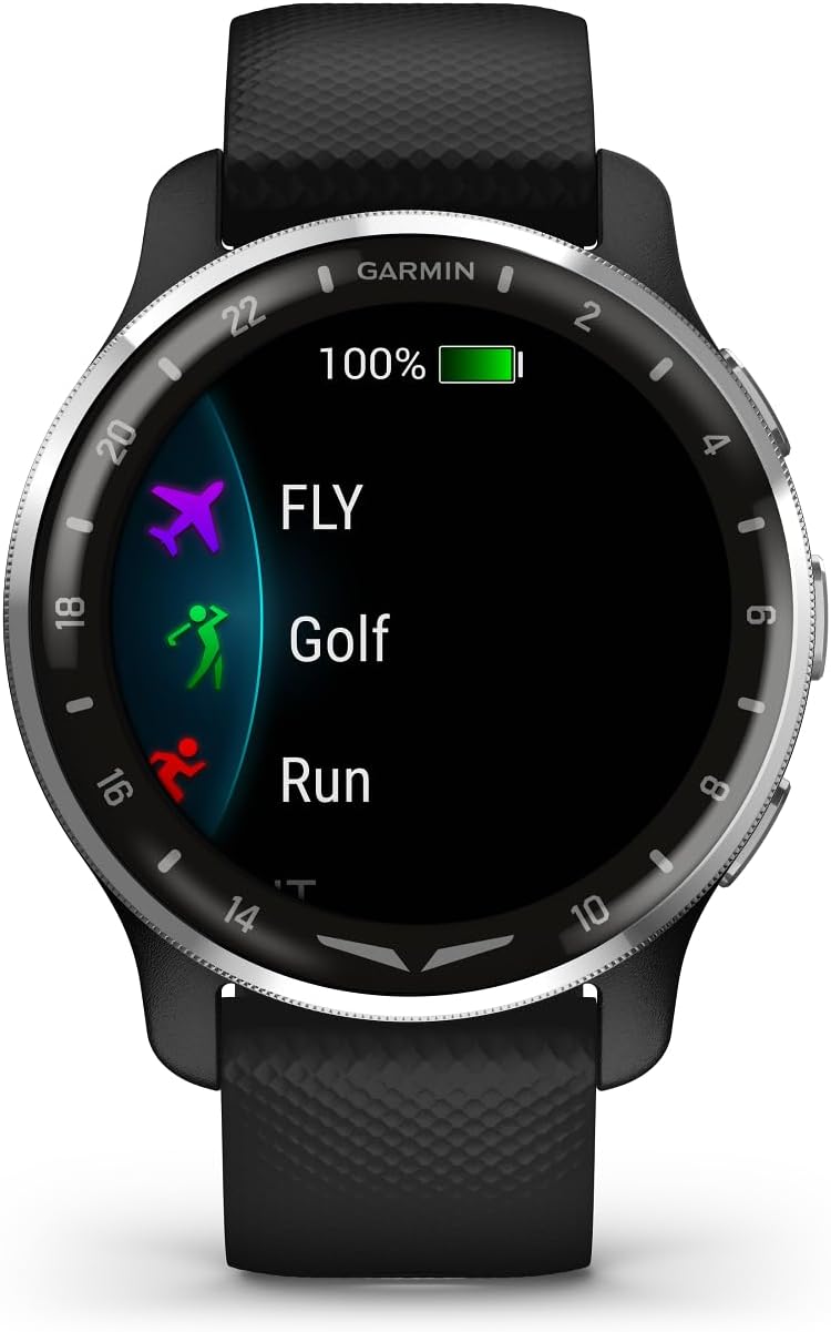 Garmin D2 Air X10 Aviator GPS Smartwatch with Call, Text, Health, Wellness and Aviation Weather Features (Black) + USB Wall Charger + Microfiber Cleaning Cloth + More