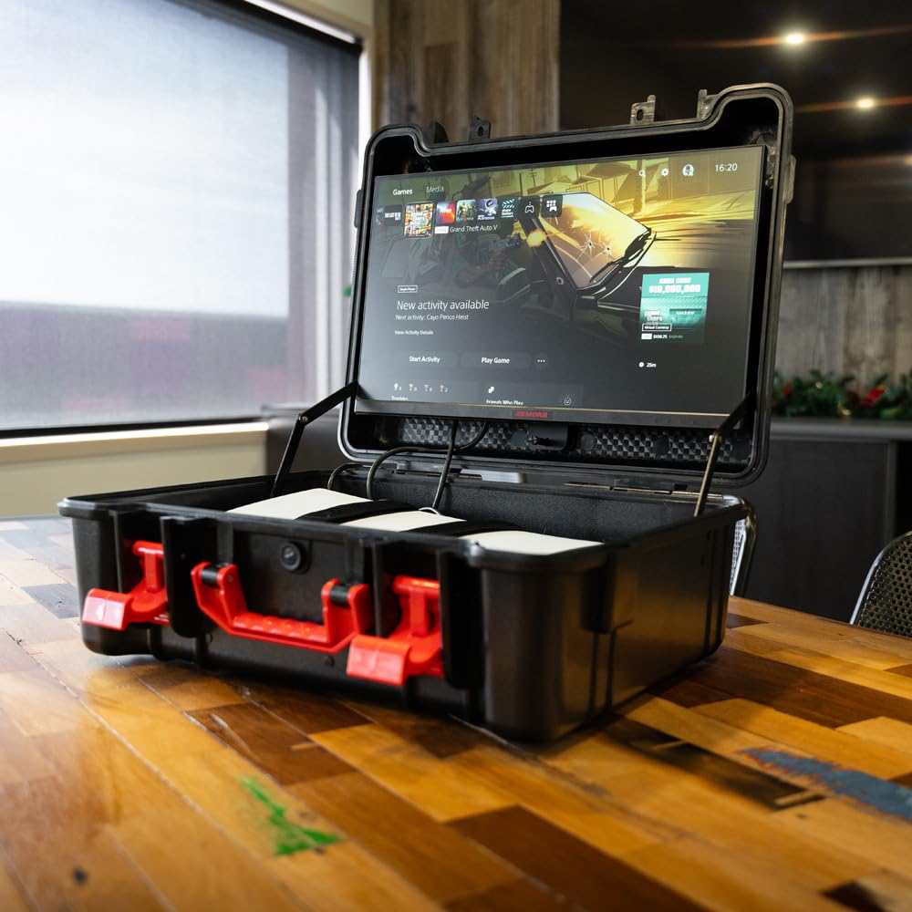 ARMORR GAMERSBOX 21.5' FHD IPS screen, Detachable Screen for Gaming Freedom, Plug & Play, PS 5, PS 4, XBOX Series S, XBOX One X, PC and Mobile devices, 48Hz to 75Hz (Console Not Included)