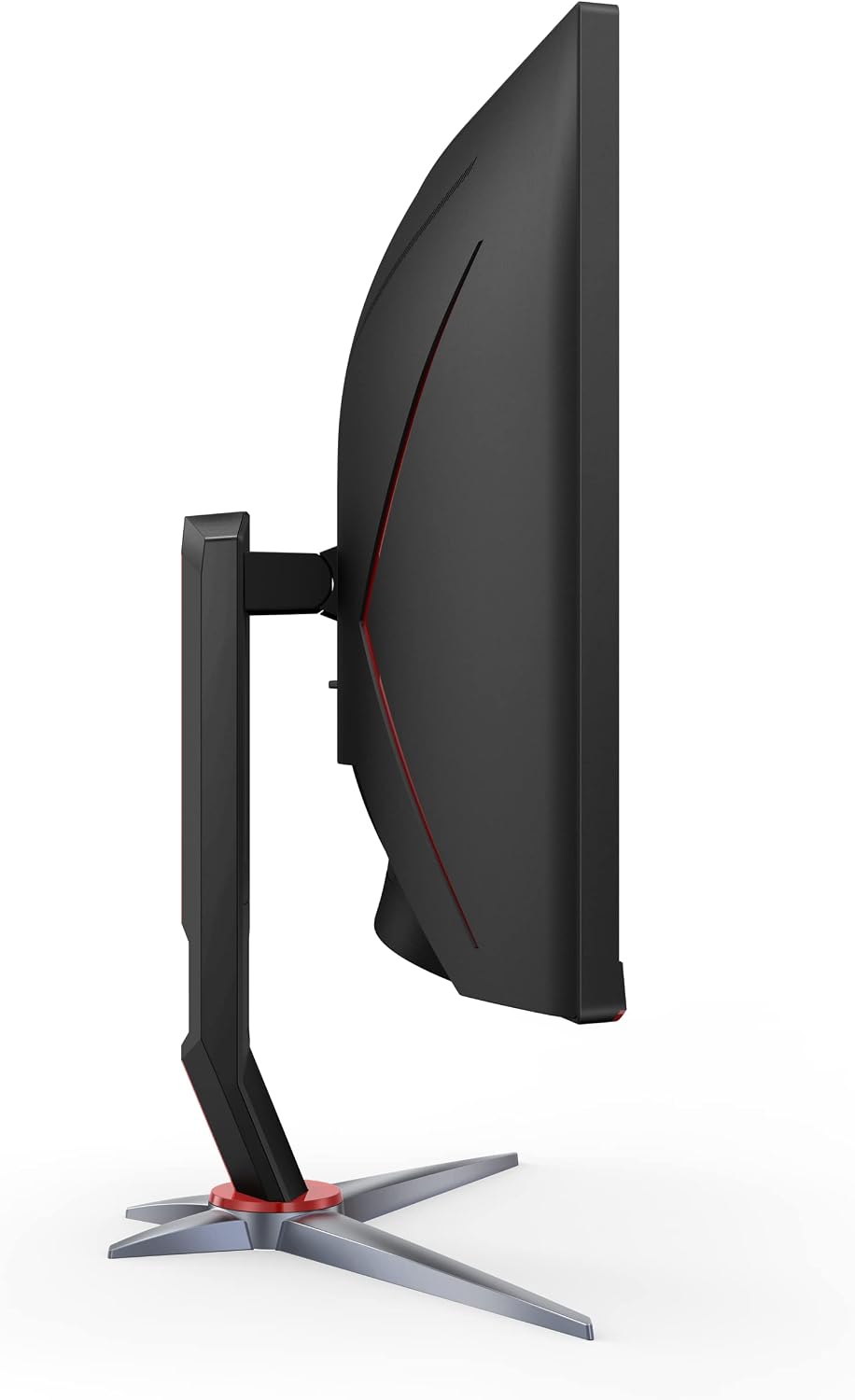 AOC CU34G2X 34' Curved Frameless Immersive Gaming Monitor, UltraWide QHD 3440x1440, VA Panel, 1ms 144Hz Adaptive-Sync, Height Adjustable, 3-Yr Zero Dead Pixels, Black/Red