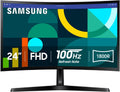 Samsung 24' Essential S3 (S36GD) Series FHD 1800R Curved Computer Monitor, 100Hz, Game Mode, Advanced Eye Comfort, HDMI and D-sub Ports, LS24D366GANXZA