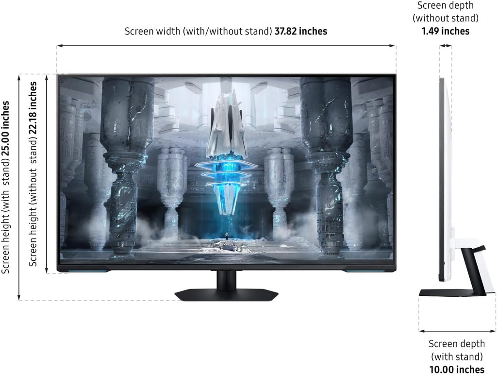 SAMSUNG 43' Odyssey Neo G7 Series 4K UHD Smart Gaming Monitor, 144Hz, 1ms, VESA Display HDR600, Quantum Matrix Technology, AMD FreeSync Premium Pro, LS43CG702NNXZA, Black