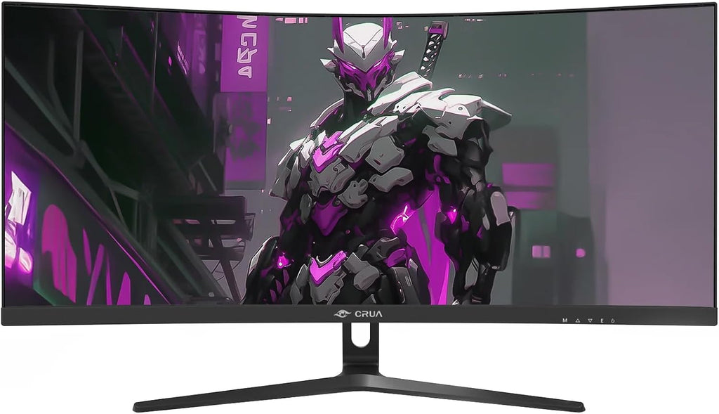 CRUA 30' Curved Gaming Monitor, 165Hz/200Hz Computer Monitor, FHD(2560 * 1080P) 1500R VA Screen, 120% sRGB PC Monitors Support AMD FreeSync, Wall Mount Install(HDMI, DP)- Black