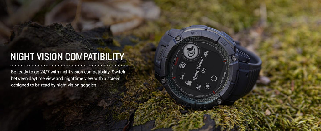 Garmin Instinct 2X Solar - Tactical Edition Black, Rugged Outdoor GPS Smartwatch for Men, Solar Charging Capability, Ballistics Calculator Built-in Flashlight Smart Watch Bundle with Accessories