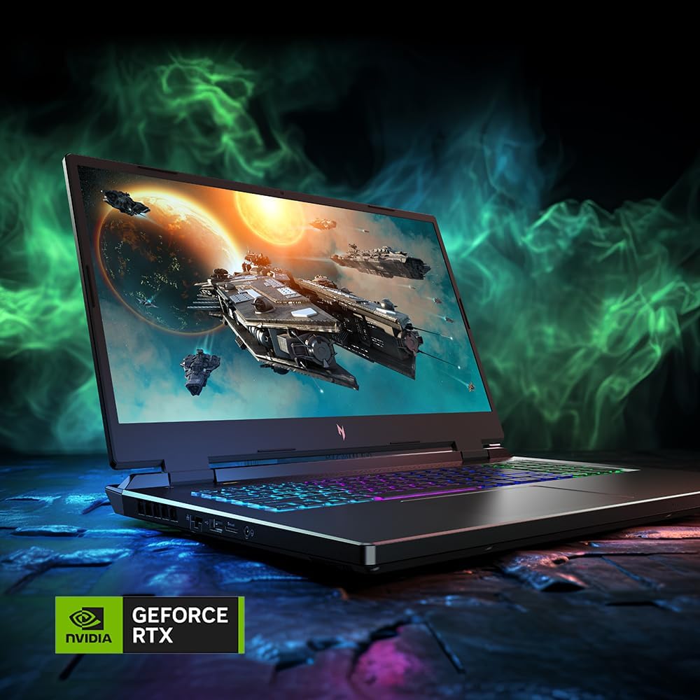 acer Nitro 17 Gaming Laptop | AMD Ryzen 5 8645HS Hexa-Core AI Capable Processor | NVIDIA GeForce RTX 4050 Laptop GPU | 17.3' FHD IPS 165Hz Display | 16GB DDR5 | 512GB SSD | Wi-Fi 6E | AN17-42-R61S