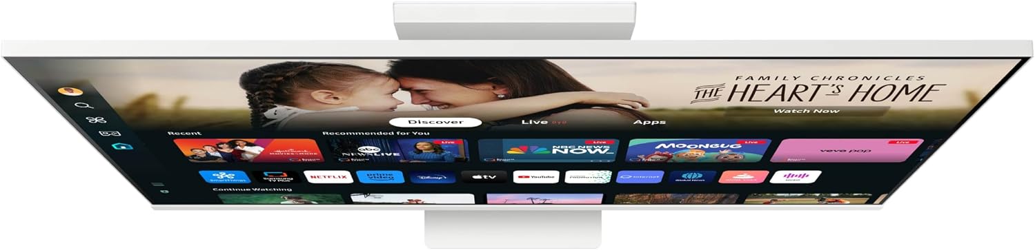 SAMSUNG 32-Inch M8 (M80D) Series 4K UHD Smart Monitor with Streaming TV, Speakers, HDR10+, AI Upscaling, USB-C, Ergonomic Stand, SlimFit Camera, Gaming Hub, LS32DM801UNXZA, 2024
