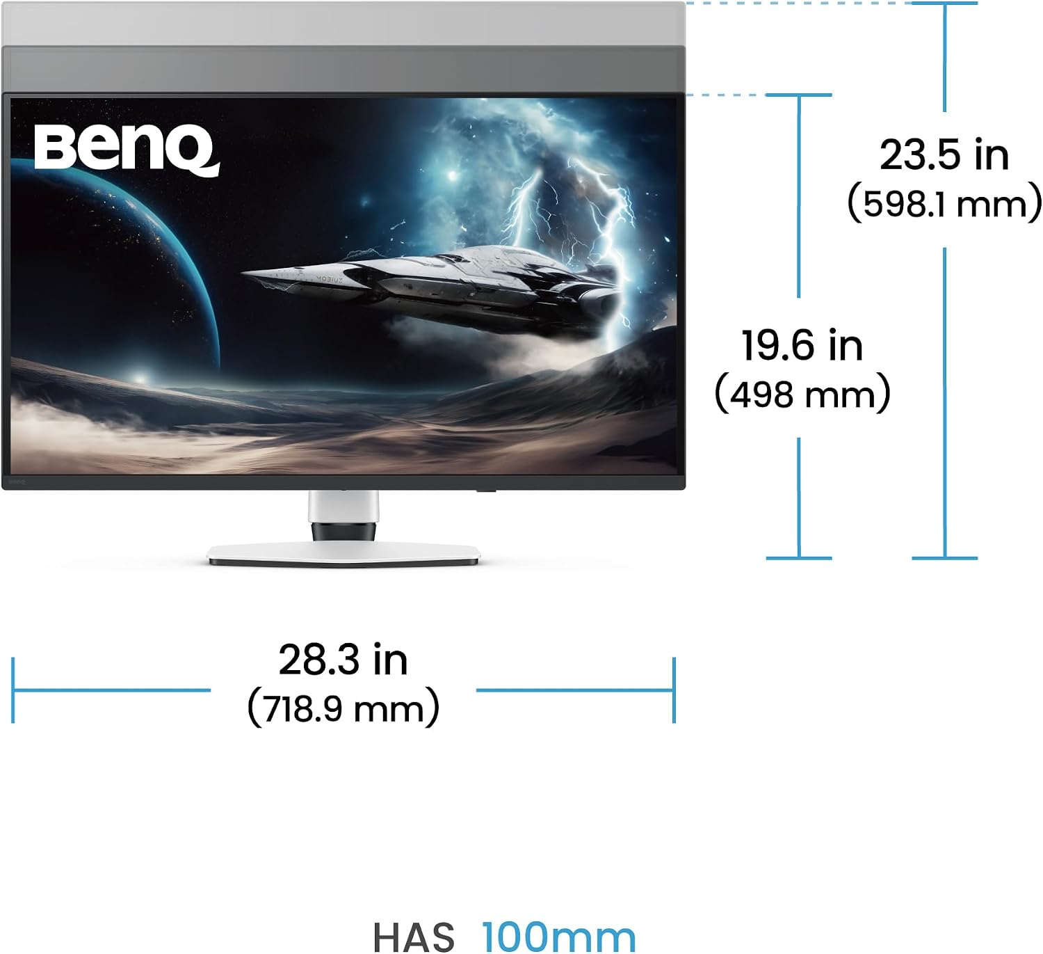 BenQ MOBIUZ EX321UZ 31.5' 4K 4th Gen QD-OLED 240Hz 0.03ms HDMI 2.1, DP2.1a(80Gbps) USB-C 90W Gaming Monitor, 99% DCI-P3, DisplayHDR 400, FreeSync Premium Pro, Remote Controller, 3-Year OLED Warranty