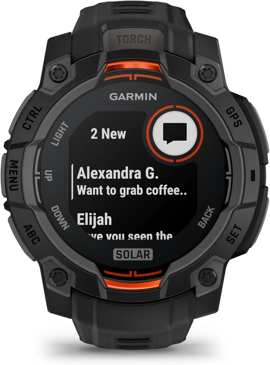 Garmin Instinct 3 Solar 45 mm, Rugged Outdoor GPS Smartwatch, Metal-Reinforced Bezel, Built-in Flashlight, Up to 28 Days of Battery Life, Black with Black Band Bundle