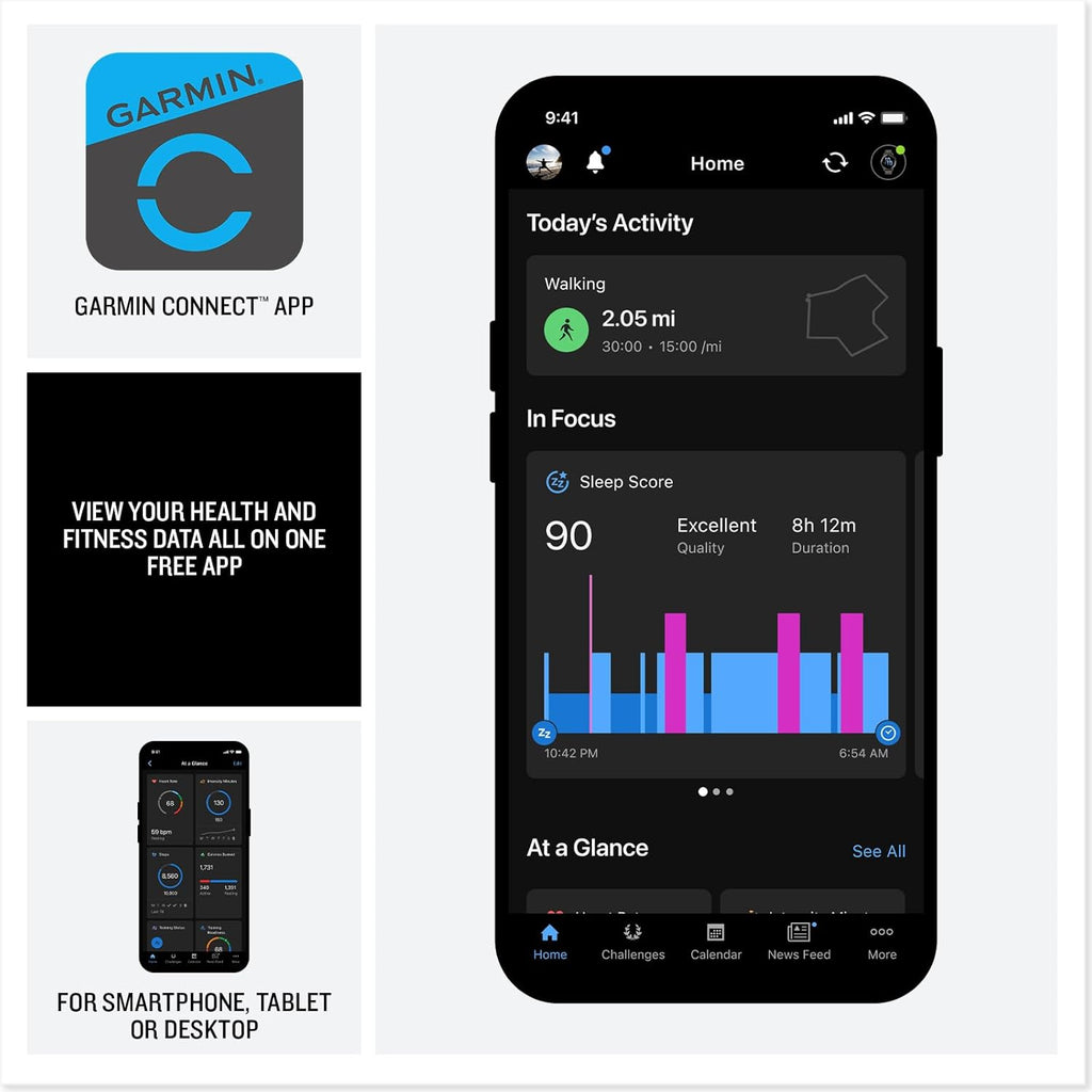 PlayBetter Garmin Venu 4 (Silver/Silver Gray, 45mm) Fitness GPS Smartwatch Bundle - AMOLED Display, Built-in Flashlight, Long Battery Life Portable Charger & HD Screen Protectors