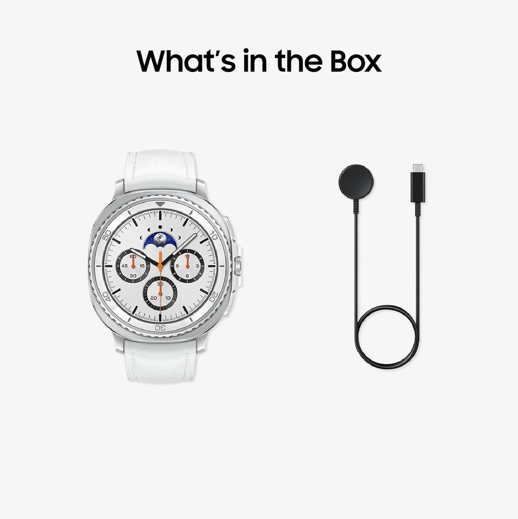 Samsung Galaxy Watch 8 Classic (2025) 46mm Bluetooth Smartwatch, Cushion Design, Rotating Bezel, Quick Button, Sleep Coaching, Running Coach, Energy Score, White [US Version, 2 Yr Warranty]