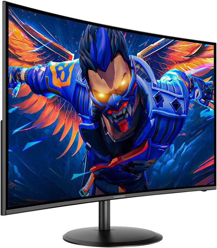 Viewedge Curved Gaming Monitor 27 inch 180Hz, FHD 1080P VA Screen 1800R Computer Monitor, 1ms with FreeSync, Low Motion Blur, DisplayPort, HDMI Monitor, Built-in Speakers