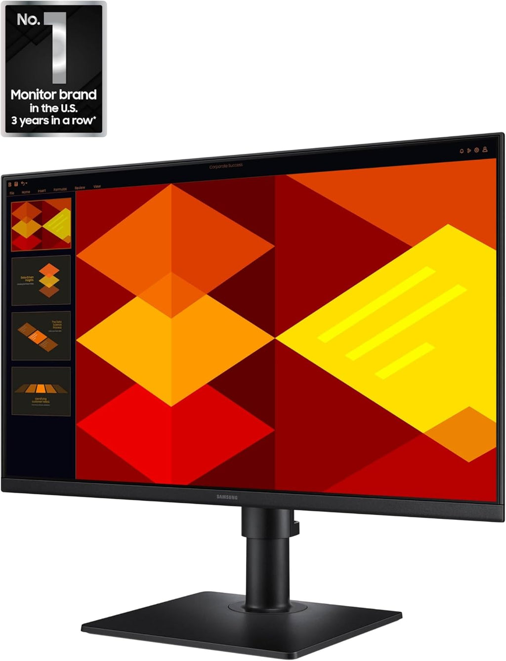 Samsung 24' (S40GD) Borderless Business Monitor with IPS Panel, 100Hz Refresh Rate, Eye Saver Mode, Ergonomic Design, Game Picture Mode, LS24D402GANXGO, 3 Yr Warranty