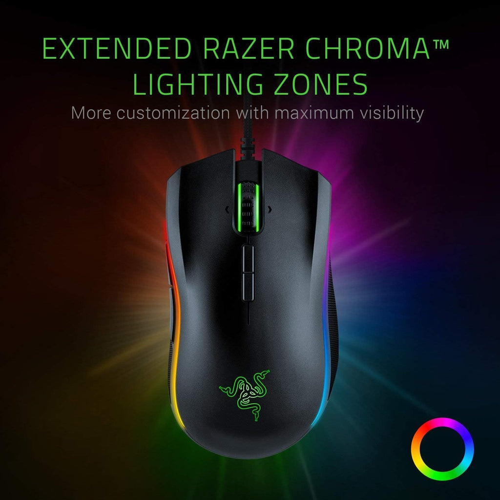 Razer Mamba Elite Gaming Mouse with 16.000 DPI 5G Optical Sensor, 9 Programmable Buttons, Ergonomic Form Factor, Powered Chroma