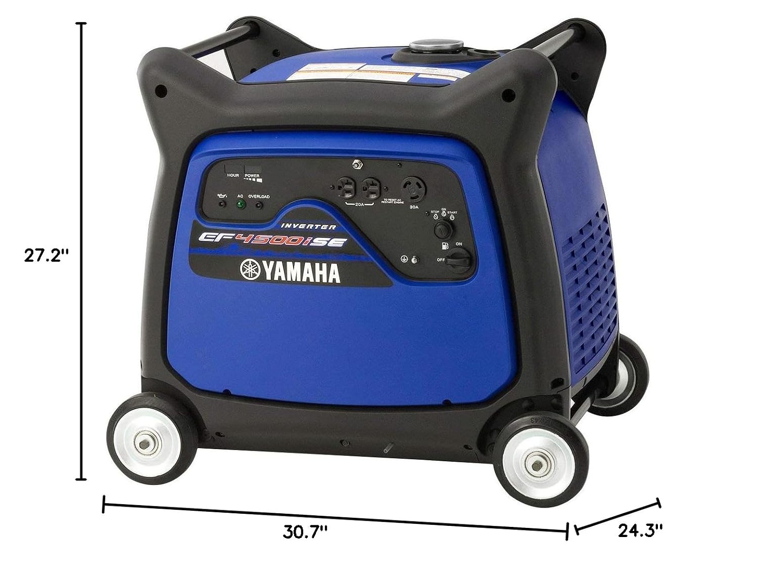 Yamaha EF4500iSE, 4000 Running Watts/4500 Starting Watts, Gas Powered Portable Inverter