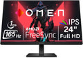 HP OMEN 24 Inch Monitor Gaming 1080p FHD 165Hz 1ms AMD FreeSync Premium Height Adjustable Anti-Glare Pivot Rotation Eyesafe Certified for PC Desktop Laptop Computer PS4 PS5 Xbox Gamer, Black (Renewed)