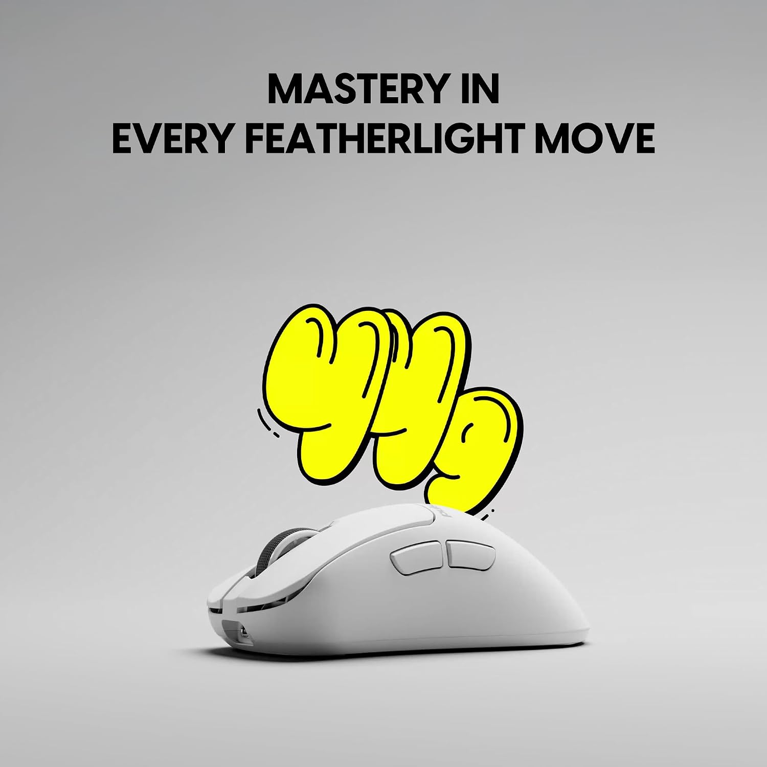 Pulsar Gaming Gears Xlite Crazylight Wireless Gaming Mouse, Ultra Lightweight 1.55 oz (44g), Optical Switch, 32000 DPI, 750 IPS, XS-1 Sensor, 8k Compatible (Medium, Uyuni White)
