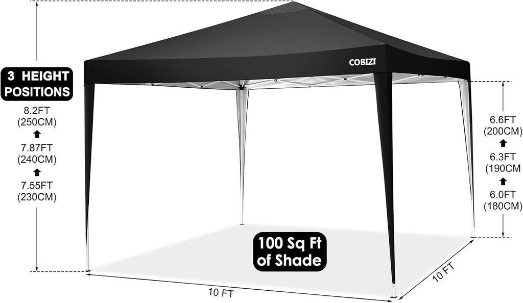 COBIZI 8x8 FT Outdoor Canopy Tent,Dark Green