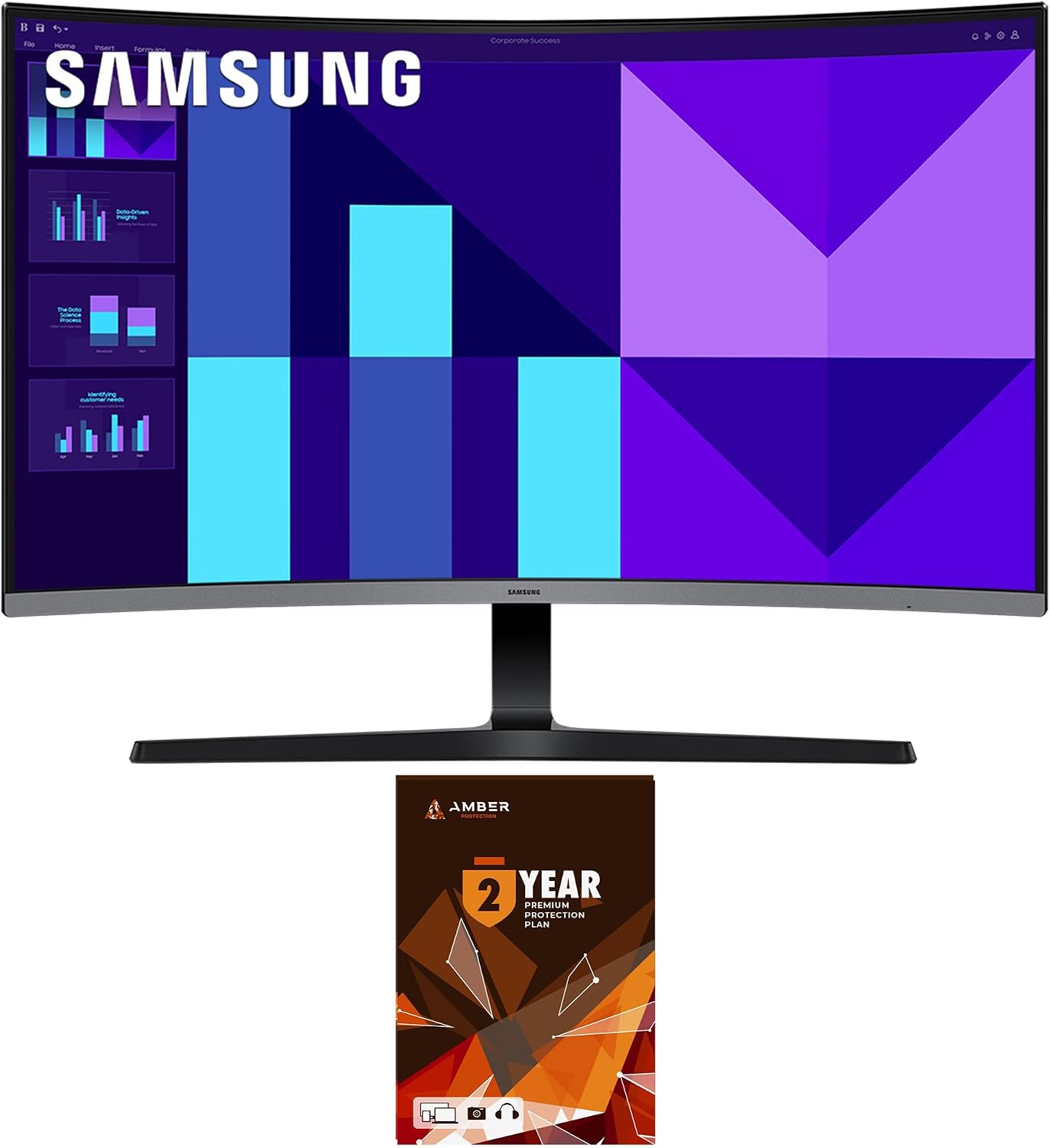 Samsung LS27D396GANXZA FHD 100Hz Curved 27 Inch Monitor with Speakers and 2 Year Amber Protection Plan (2025)