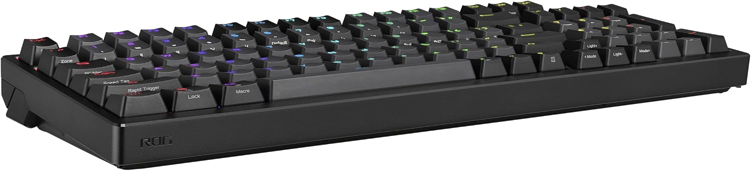 ASUS ROG Azoth 96 HE Wireless Hall Effect Gaming Keyboard – 96% Full-Size, Tri-Mode, Hot Swappable Magnetic Switch, Rapid Trigger, Speed Tap, 8K Hz Polling, Color OLED Screen, ABS Keycaps – Black