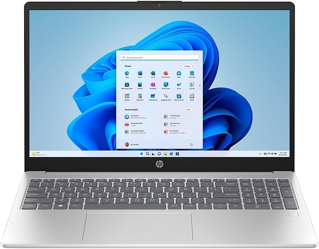 HP 15.6' Diagonal Full HD (1920 x 1080) Laptop, 11th Gen Intel Core i5-1135G7 Processor, 8GB DDR4 RAM, 256GB SSD, 802.11ac, Bluetooth, HDMI, Windows 11