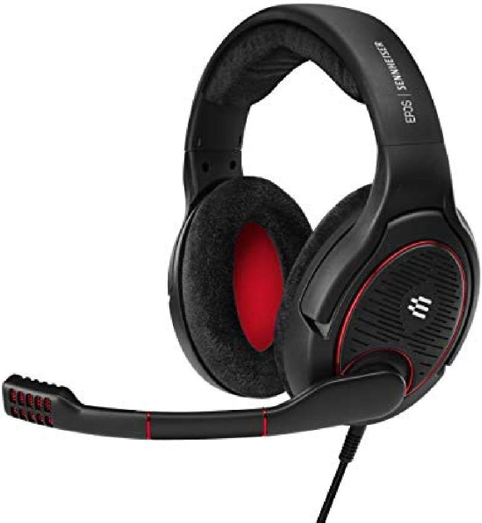 EPOS Game ONE Gaming Headset - Open Acoustic, Noise-Canceling Mic, Flip-to-Mute, XXL Plush Velvet Ear Pads, PC/Mac/Xbox/PS4/Switch/Smartphone Compatible - Black