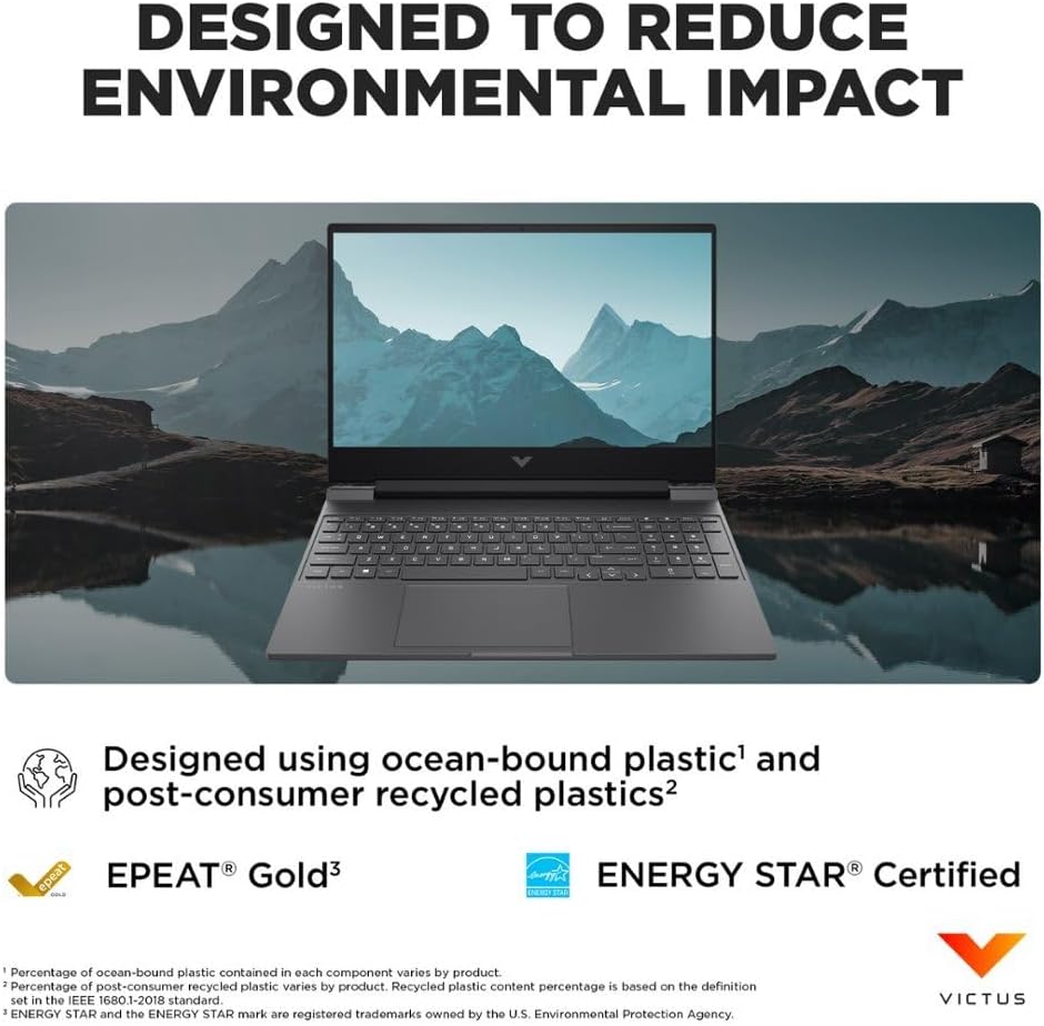 HP Victus 15.6' 144Hz FHD Gaming Laptop,AMD Ryzen 5 7535HS,32GB DDR5 RAM,2TB SSD,AMD Radeon RX 6550M,Beats RTX 2050,Backlit Keyboard,Windows11 Pro, Mica Silver