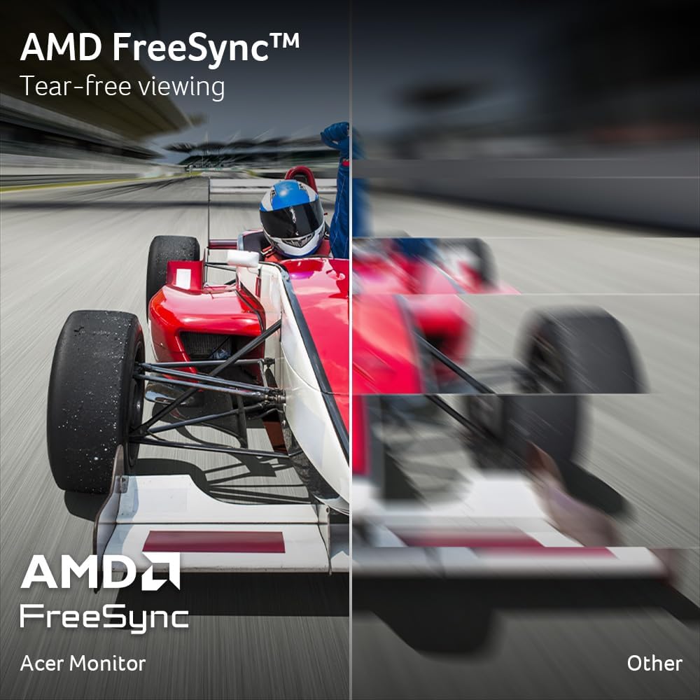 acer Nitro 27 Inch WQHD 2560 x 1440 IPS Gaming Monitor | AMD FreeSync | Up to 180Hz Refresh | Up to 0.5ms | HDR 10 Support | One Display Port 1.2 & Two HDMI 2.0 | KG271U N3bmiipx (Renewed)