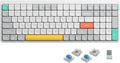 nuphy Air96 V2 Wireless Mechanical Keyboard,100 Keys RGB Backlit Keyboard,Supports Bluetooth 5.1,2.4G and Wired Connection,for PC/Laptop/Windows/Mac -White Gateron Blue Switch