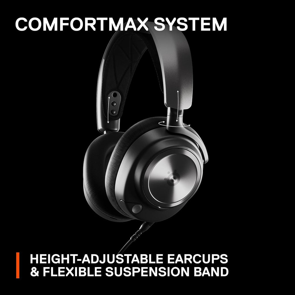 SteelSeries Arctis Nova Pro Multi-System Gaming Headset - Premium Hi-Fi Drivers, Hi-Res Audio - 360° Spatial Audio - GameDAC Gen 2 - PC, PS5, PS4, Switch (Renewed)