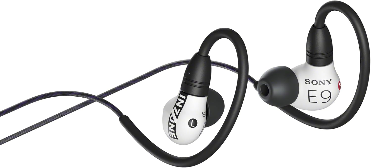 Sony INZONE E9 Wired in-Ear Monitor for Gaming, Tuned for FPS Games, Sound Isolating Earbuds, Comfortable Fit, Low Profile Design, 360 Spatial Sound, Case Included, Developed with Fnatic, White