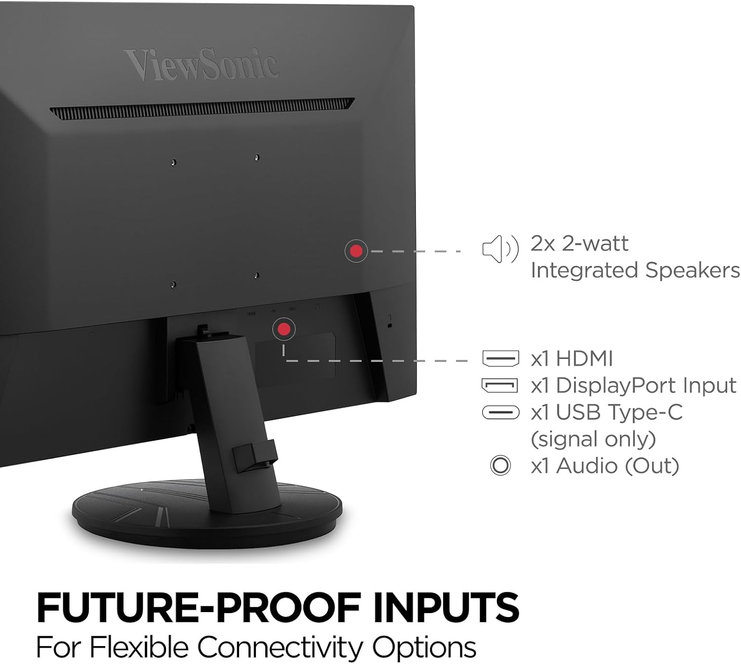ViewSonic VX2716A 27 Inch 1080p Gaming Monitor, IPS Display with 120Hz and 1ms for Smooth Home Entertainment, DisplayPort, USB-C, and HDMI Inputs