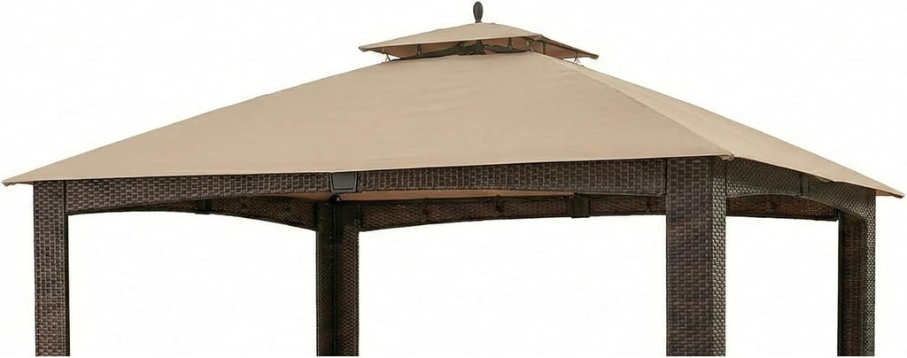 Garden Winds Reinforced RipLock 350 Replacement Canopy Top Cover Compatible with Augusta 10' x 12' Gazebo Models L-GZ1190PST, A111003500 - Beige