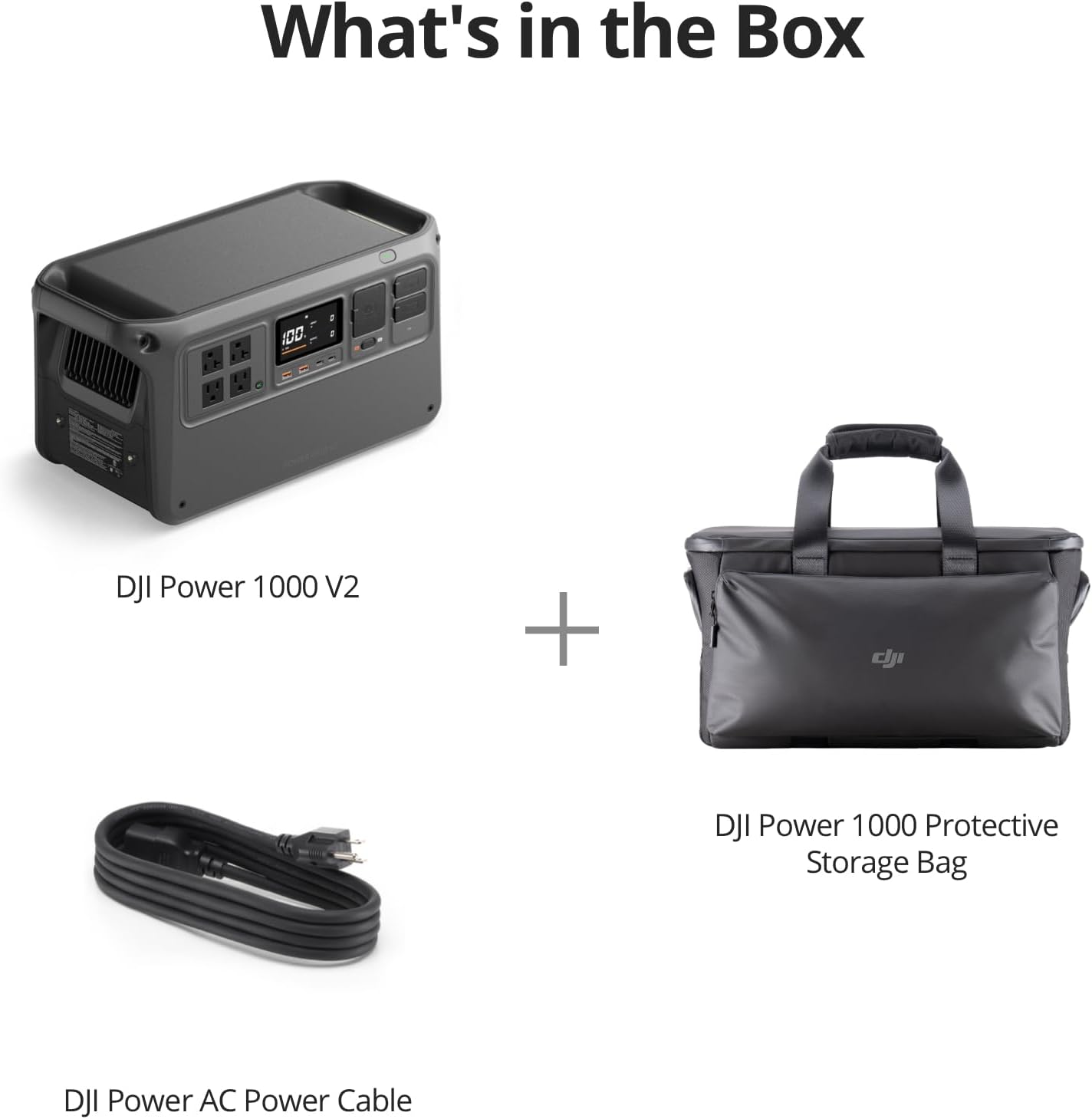 DJI Power 1000 V2 Portable Power Station with Protective Storage Bag, 1024Wh LFP Battery, Compact Size, 2600W Stable Output, 0-80% Recharge in 37 Mins, Electric Generator for Home, Camping, Off-Grid