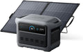 Anker SOLIX C1000 Gen 2 Portable Power Station with 200W Bifacial Solar Panel, 2,000W (Peak 3,000W) Solar Generator, Full Charge in 49 Min, 1,024Wh LiFePO4 Battery