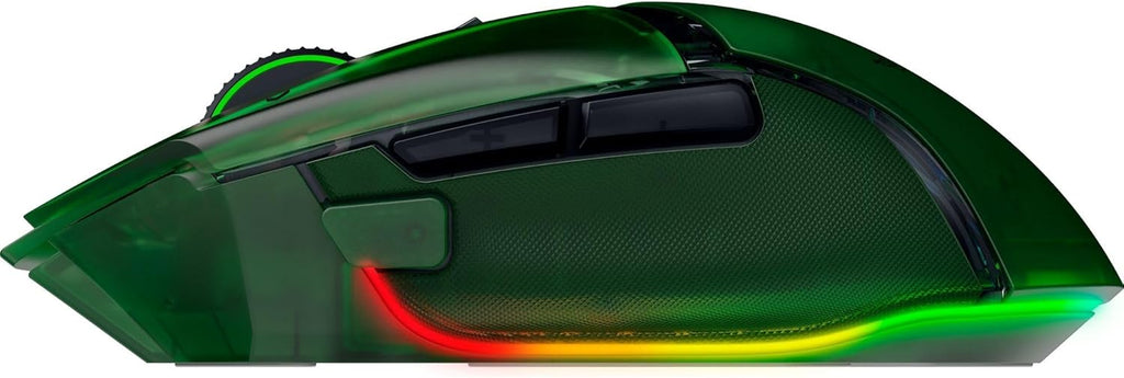 Razer Basilisk V3 Pro 35K Wireless Gaming Mouse: HyperScroll Tilt Wheel - 35K DPI Optical Sensor Gen 2-13 Customizable Controls - RGB - Optical Switches Gen 3 - Up to 140 Hr Battery - Phantom Green