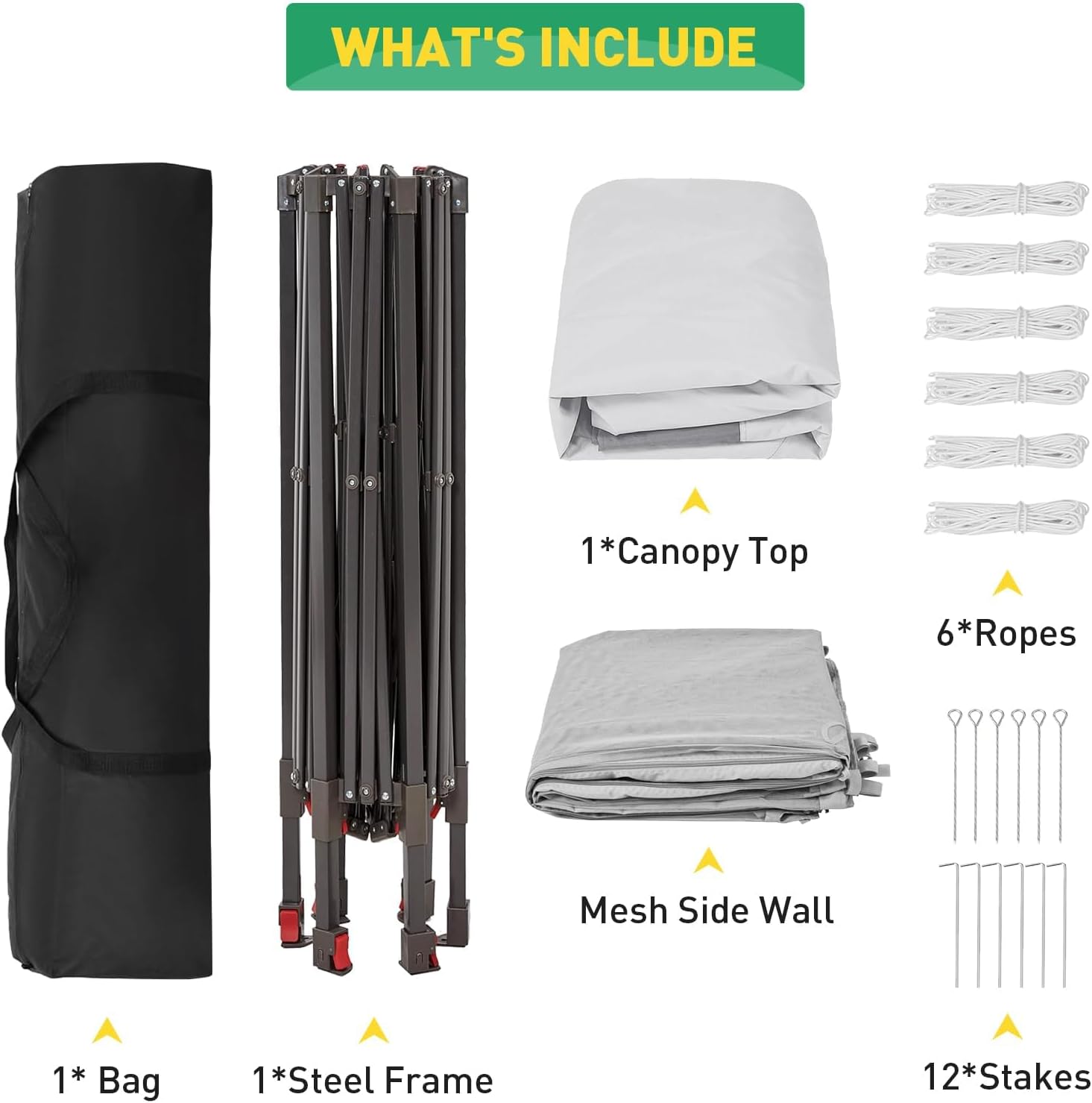13x13ft Popup Hexagonal Gazebo with Mosquito Net, Adjustable Outdoor Hexagonal Canopy with Portable Handbag for Garden/Backyard/Patio - Gray (Light Gray+Dark Gray)