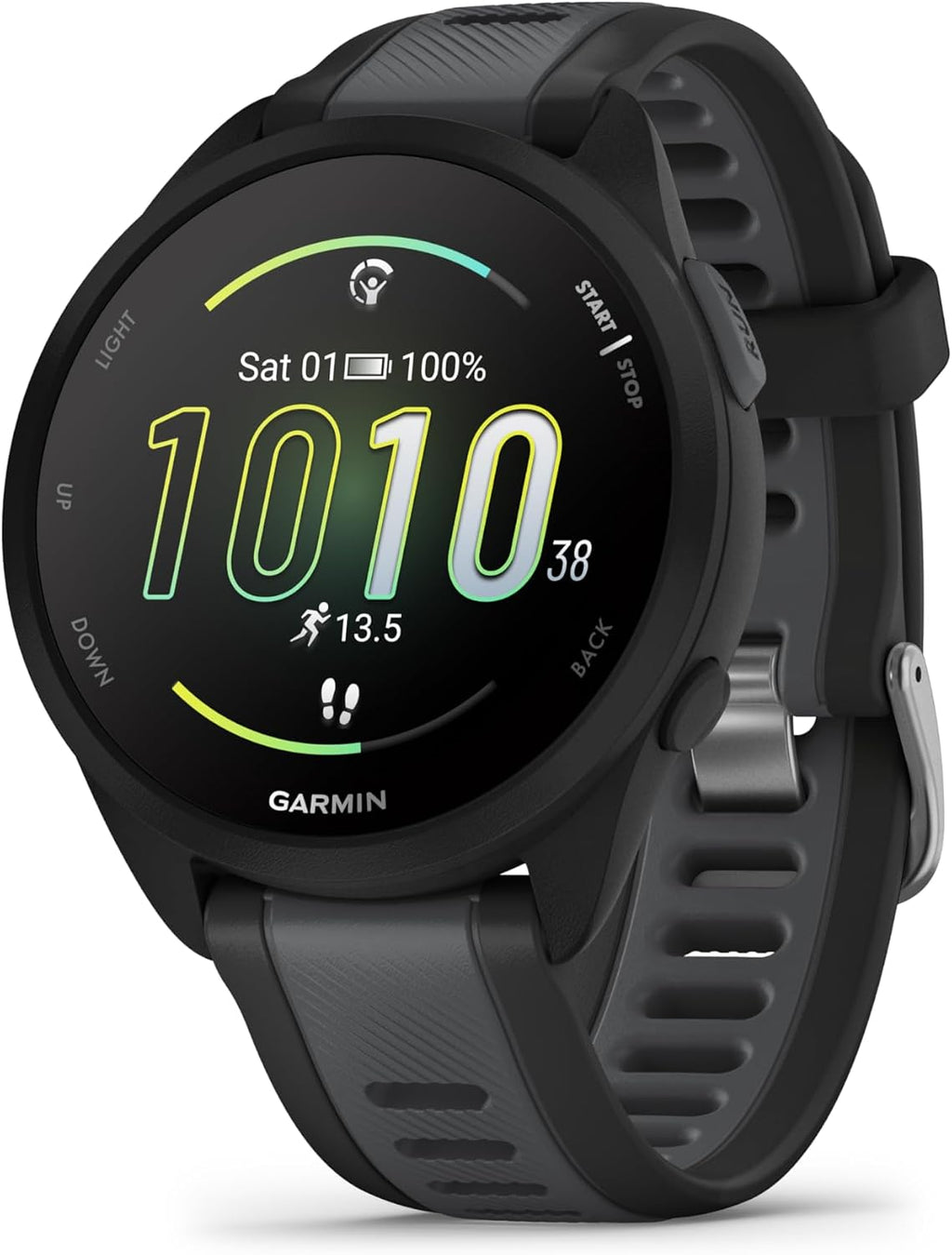 Garmin Forerunner 165 GPS Running Smartwatch, Fitness Tracker Smart Watch for Men and Women Bundle with Accessories - Black/Slate Gray