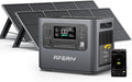 AFERIY Solar Generator P210 with 2pcs 200W Solar Panel | 2400W Portable Power Station 2048Wh | AC Output with 120V,2400W,Solar Generator for Home Use,Outdoor Camping,Power Outage, Camping,Emergencies