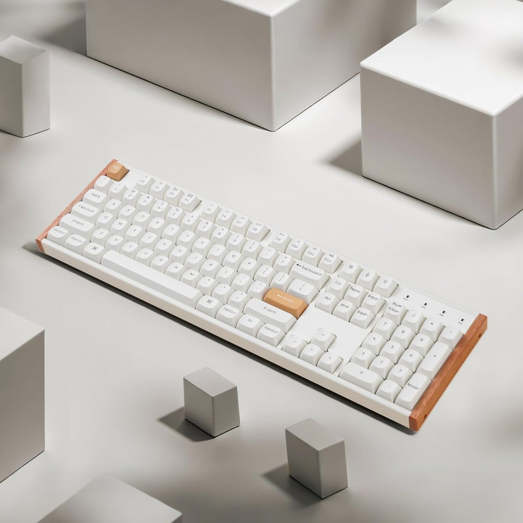 Keychron K10 HE Hall Effect Keyboard, Gateron Double-Rail Magnetic Nebula Switch, Full-Size Tri-Mode Wireless Keyboard with Rapid Trigger, Adjustable Actuation, RGB, Aluminum + Wooden Frame