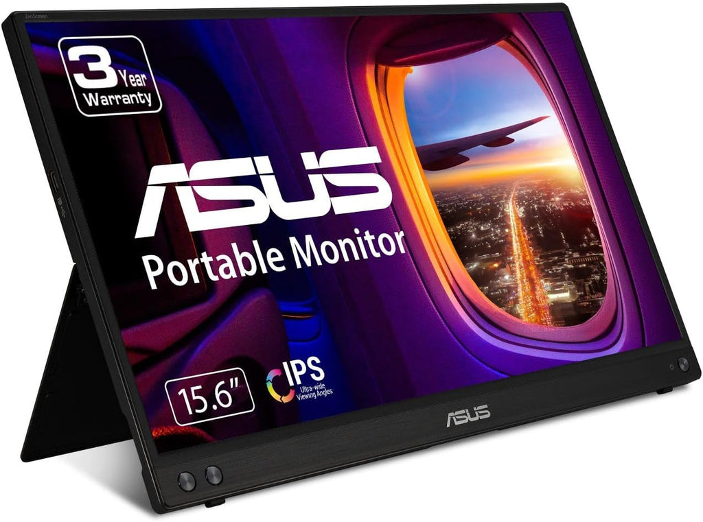 ASUS ZenScreen 15.6 Inch Portable Monitor - 1080P, Full HD, IPS, USB Type-C, Eye Care, Kickstand, for Laptop, PC, Phone, Console, Anti-Glare Surface, 3-Year Warranty - MB16ACV