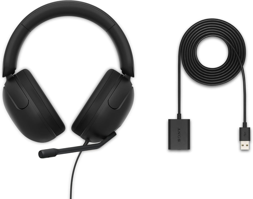 Sony INZONE H3 Wired Gaming Headphones with Mic, PS5 Headphones, Over-Ear, Personalized 360 Spatial Sound, Discord Certified MDR-G300 (Black)