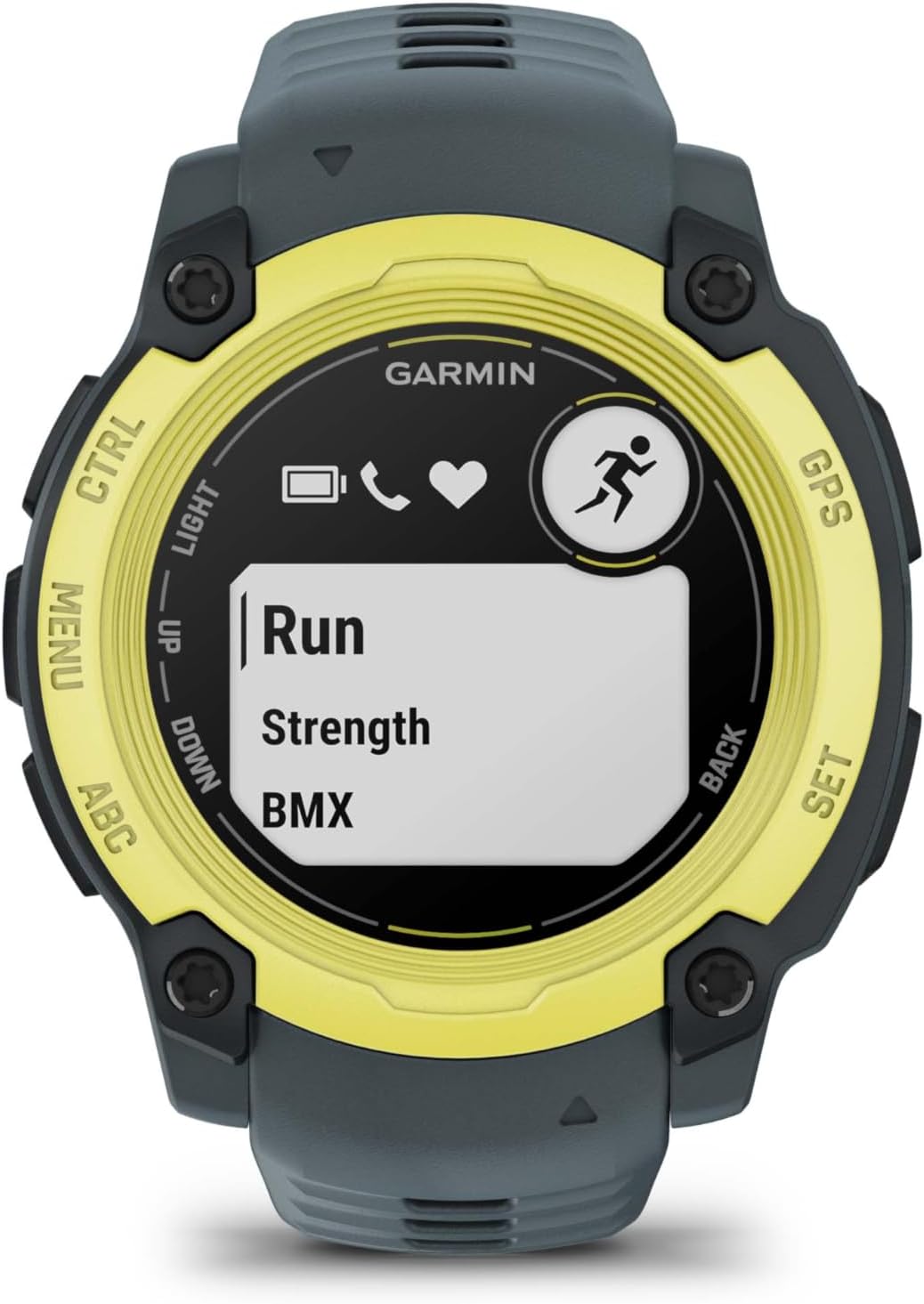 Garmin Instinct E 40 mm, Rugged Outdoor GPS Smartwatch, 24/7 Health Monitoring, Wrist-Based Heart Rate, Up to 14 Days of Battery Life, Electric Lime with Twilight Band Bundle