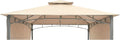 Garden Winds Reinforced Replacement Canopy Top Cover Compatible with The 5664048999, 905436 Double Awning 10' x 10' Gazebo - Classic Sand, Riplock 350